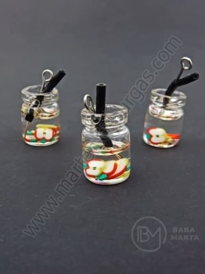 Glass pendant 14-11mm cu fructe 2 buc.335637