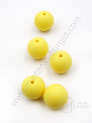 Bilă de mărgele din silicon cu gaură de 15 mm, 2 mm, 1 paquet, 5 pcs. 317059