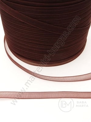 Panglică organza ~6mm maro 20 meters 451509