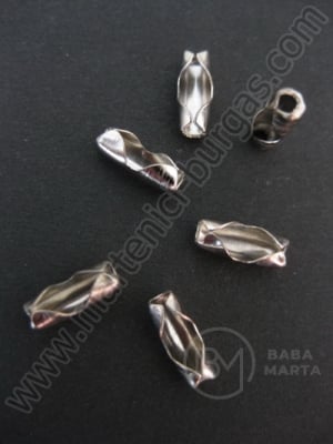 Vârf lanț cu bile 9x3.5mm, gaură 1.8mm. 50 buc. 6492