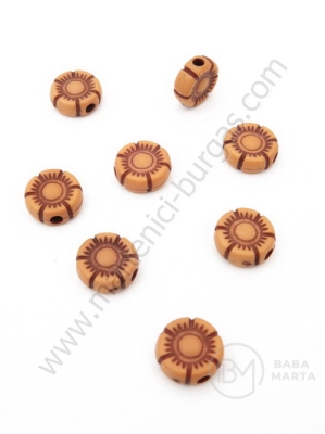 Floare 10x4mm imitație lemn 1 pachet 40g ~132 buc 312313