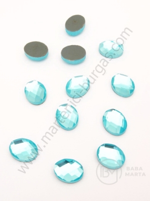 Pahar oval 8x10mm albastru pentru buze fierbinți 1 pachet 20 unități 151407