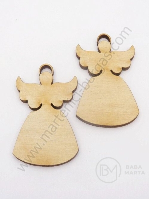 Figurină din lemn Înger 50x30mm hole 4mm 1 paquet 5 pcs 182273