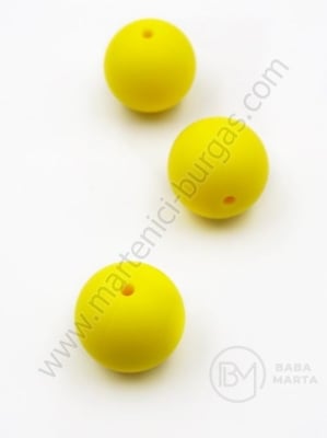 Bilă de mărgele din silicon 20mm gaură 2mm 1 paquet 2 buc 317124