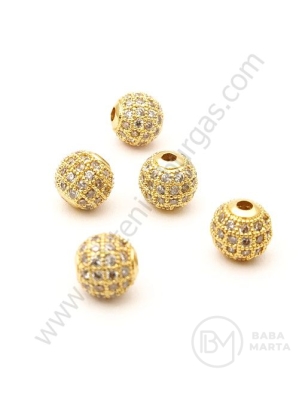 Margele 8mm cu cristale forjate, 1 bucată 307542