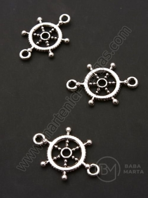 Volan metalic cu element de direcție 23x15mm, culoare argintie, 1 pachet, 20 buc. 306303
