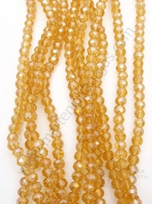 Şir de cristale 4x3mm curcubeu auriu 1 buc ~49cm ~140 buc 342476