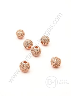 Margele sferă 6mm cu crystale forjate 1 bucată 307539