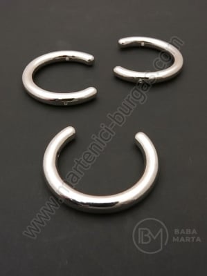 Mărgele din plastic SSV 40x34x5mm color argintie gaură 1.5mm 1 pachet 10 buc 318538