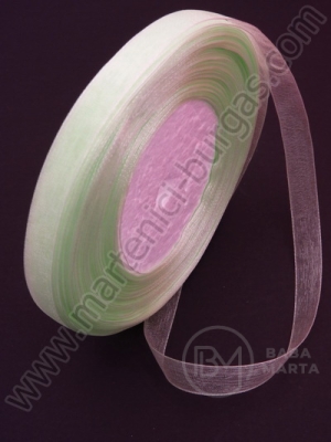 Panglică organza 10mm cu filet ~45 metri 451015