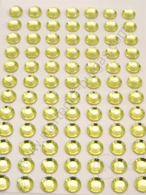 Pietricele acrilice cu lipici 6mm 84 buc 1 autocolant 181034