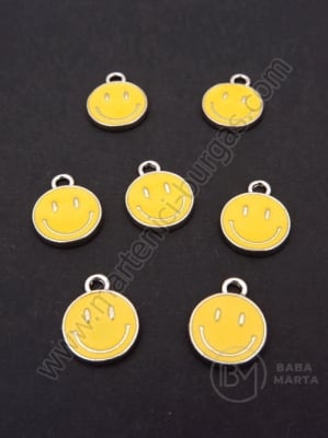 Pandantiv metalic smile galben 14x10mm 1 pachet 5 buc 307335