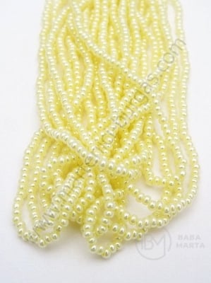 Mărgele cehe PRECIOSA din glass 2mm ~55cm şir 1 paket 12 şiruri 331752