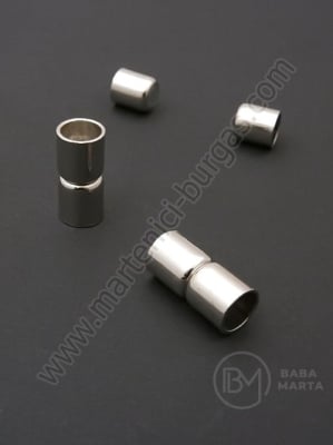Închizatore magnetică 9.5x20mm argintie, gaură 8mm, 1 buc. 302018