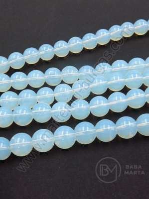 Mărgele de sticlă 8mm, imitație de opal transparent, gaură 1mm 38cm ~50buc 1buc 343839