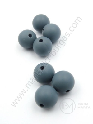 Bilă de mărgele din silicon 12mm gaură 1.5mm 1 paquet 5 buc 317047