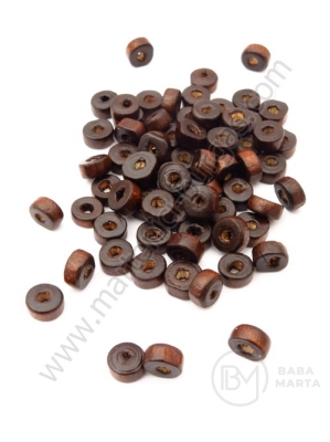 Șaibă de lemn 6x3mm maro gaură 2mm 1 pachet 40g ~660buc 321139