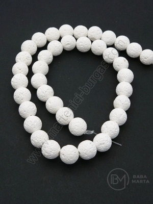 Colier Piatră vulcanică - LAVA 10mm alb ~39 bucăți 1 buc 352821