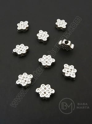 Mărgele SSV 8x11x3.5mm color argintie gaură 1.5mm 1 pachet 100 buc 318646