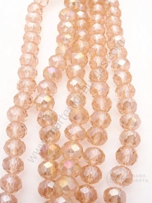 Cristal 8x6mm curcubeu roz~68 buc 42cm 1 buc 342123