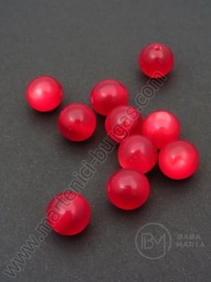 Mărgele ochi de pisică 10mm tomate 1 pachet 50 buc 312119