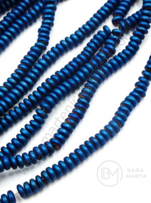 Disc de hematit 4x2mm mat nemagnetic gaură 1mm ~200 buc ~40cm1wt 353069