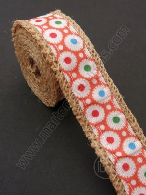 Bandă de pânză de sac cu bandă textilă width 25mm - length ~2 meters 1 rollă 462010