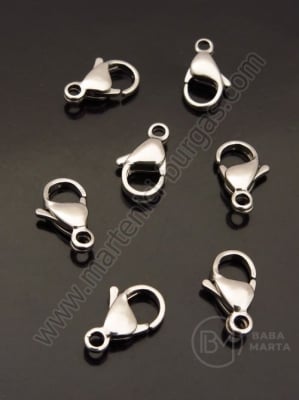 Închizatore 13x8x4mm OȚEL color argintie 1 pachet 5 buc 305674