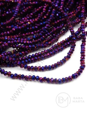 Șir de cristale ~2x~1.5mm gaură 0.6mm ~240 pcs ~37cm 1 buc 342500