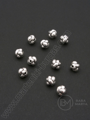 Margele metallice 8mm culoare argintie 1 pachet 20 buc 306120