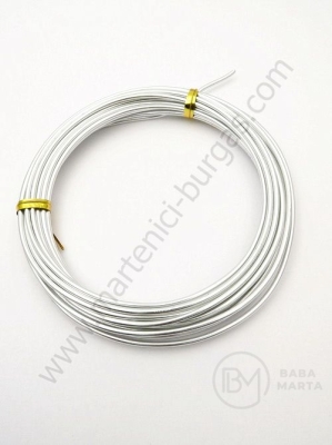 Sârmă de aluminiu 2mm culoare argintie 1 pachet ~5 metri 141208