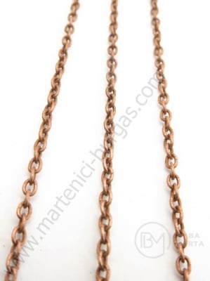 Lanț metalic 3x2x0.5mm color cupru 1 metru 301268