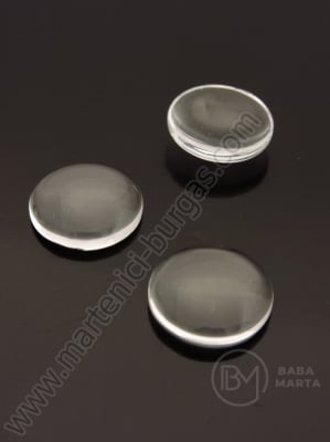 Caboșon rotund din sticlă 20x5.5mm transparent 1 pachet 10 buc 191014