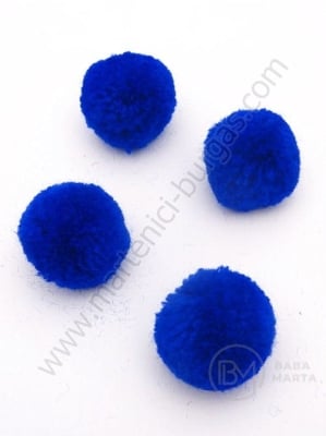 Pompom 20mm albastru calitate suplimentară 1 pachet 20 bucăți 461446