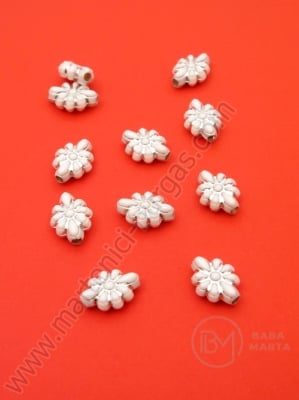Figurină albă 11.5x9x4mm brad argintiu 1 pachet 40g ~228 buc 312154