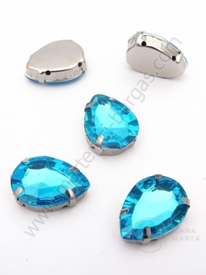 Pietriș acrilic 13x18mm blue în coș metalic 1 pachet 4 buc 151720