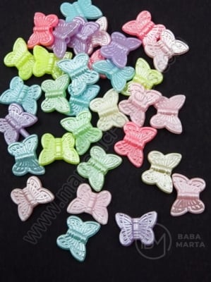 Fluture 11x14mm perle mixte gaură 1.5mm 1 pachet 40g ~160 buc 312915