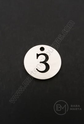 Pandantiv litera Z oțel 13x1mm gaură 1.5mm 1 buc 305574