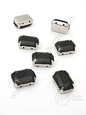 Pietrică acrilică 10x14mm neagră în coș metalic 1 pachet 10 buc 151484
