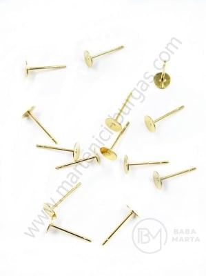 Cercei spate 12x5x0.7mm OȚEL (304) aur 1 pachet 4 buc 305878