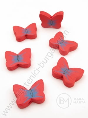 Fluture 15x20x4mm gaură roșie 2mm 20 buc 327049