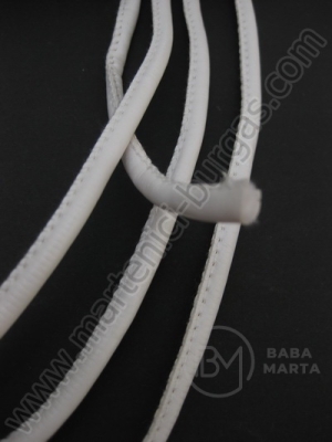 Piele albă cu umplutură 5mm 5 metri 4674