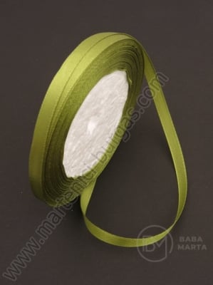 Panglică satinată verde 6mm ~22 meters 451072