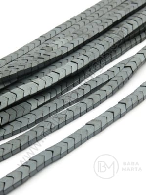 Hematit 4x2x2mm mat nemagnetic gaură 1mm ~147 buc ~41cm 1 buc 352975