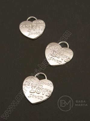Pandantiv metalic 23,5x21mm argint 5 buc 308600