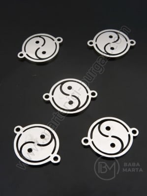 Element de conectare Yin și Yang OȚEL 22x16x1.5mm 1 pachet 1 bucată 305730