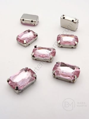 Pietriș acrilic 10x14mm roz în coș metalic 1 pachet 10 buc 151750