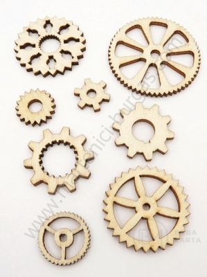Figurină mixtă din lemn 12~38x2~2.5mm 1 pachet 20 buc 182192