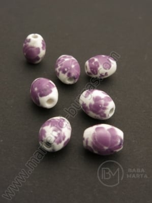 Mărgele de porțelan 10x8mm gaură pictătă 2.5mm 1 buc 335076