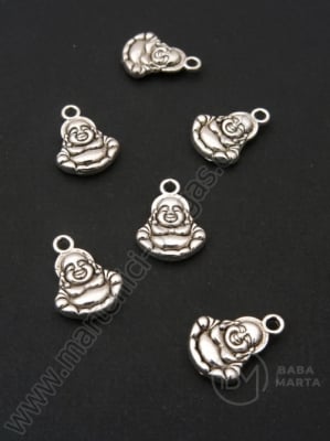 Pandantiv Buddha 14x10mm culoare argintiu 1 pachet 5 buc 306153